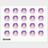 Sticker Rond Verrou 3d signe zodiaque Aquarius. (Feuille)