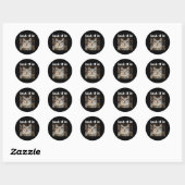 Sticker Rond Verrouiller TF dans le mème de chat (Feuille)