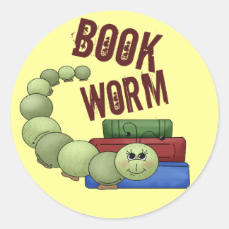 Sticker Rond Vers de livre