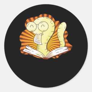 Sticker Rond Vers de livre
