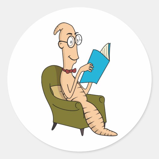 Sticker Rond Vers de livre (Devant)
