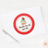 Sticker Rond Vers de livre Merci Appréciation de l'enseignant S (Enveloppe)