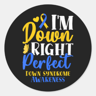 Sticker Rond Vers la droite Parfait Monde Conscience du syndrom