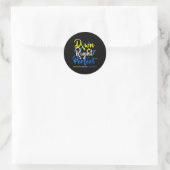 Sticker Rond Vers le bas vers la droite Conscience du syndrome (Sac)