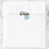 Sticker Rond Vers le nord - Michigan (Sac)