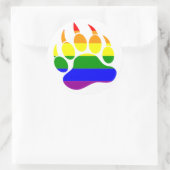 STICKER ROND VERS L'OURS GAY/CLAW RAINBOW (Sac)