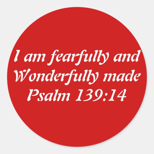 Sticker Rond Verset biblique (Devant)