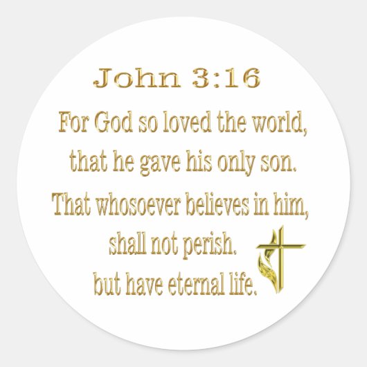 Sticker Rond Verset biblique (Devant)