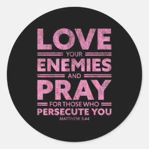 Sticker Rond Verset biblique pour femmes filles qui aiment leur