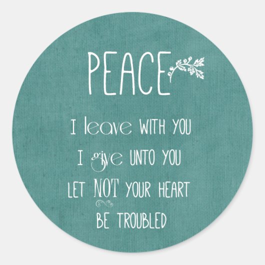 Sticker Rond Verset de la Bible de la Paix (Devant)