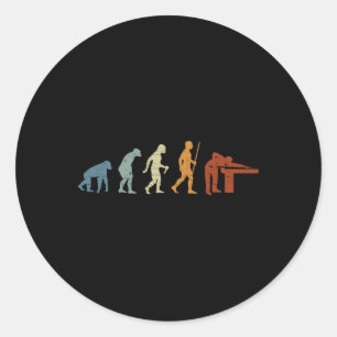 Sticker Rond Version Billiard Billiard Player