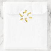 Sticker Rond Version de croquis de motif Banana (Sac)