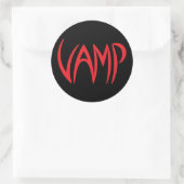 Sticker Rond Version du texte Vamp (noir/rouge) (Sac)