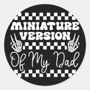 Sticker Rond Version Miniature De Mon Père Enfants Drôle