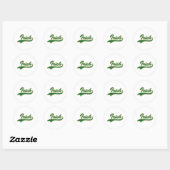 Sticker Rond Vert (Feuille)