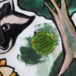 Sticker Rond Vert anglais Ivy Nature Motif d'aquarelle
