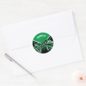 Sticker Rond 📣 - Vert, Blanc et Noir (Enveloppe)