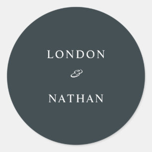 Sticker Rond Vert bleu clair simple
