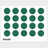 Sticker Rond Vert Couleur Professionnel Plat Moderne (Feuille)