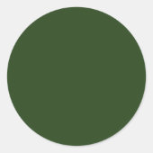 Sticker Rond Vert de la forêt foncée (Devant)