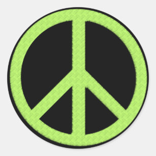 Sticker Rond Vert de la paix de 3 pouces