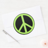 Sticker Rond Vert de la paix de 3 pouces (Enveloppe)