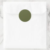 Sticker Rond Vert de l'armée (couleur solide) (Sac)
