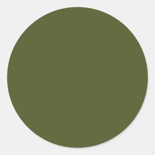Sticker Rond Vert de l'armée (couleur solide) (Devant)