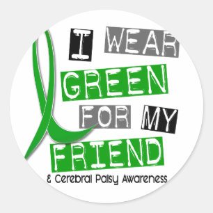 Sticker Rond Vert d'usage de l'infirmité motrice cérébrale I
