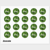 STICKER ROND VERT FERN PRINTEMPS (Feuille)