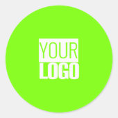 Sticker Rond vert fluorescent - ajoutez votre logo (Devant)