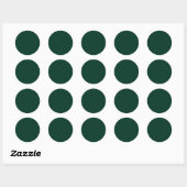 Sticker Rond Vert foncé (Feuille)