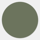 Sticker Rond Vert forêt uni (Devant)