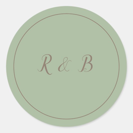 Sticker Rond Vert gracieux et Brown (Devant)