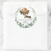 Sticker Rond Vert mignon Dachshund Chien Chien Chien Chien Coqu (Sac)