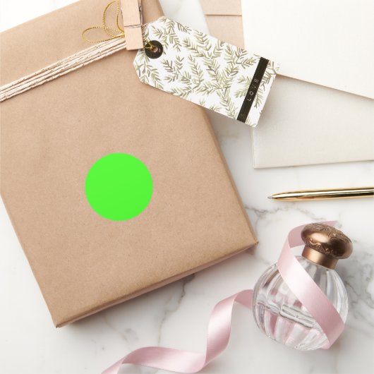 Sticker Rond Vert Néon (Cadeaux)