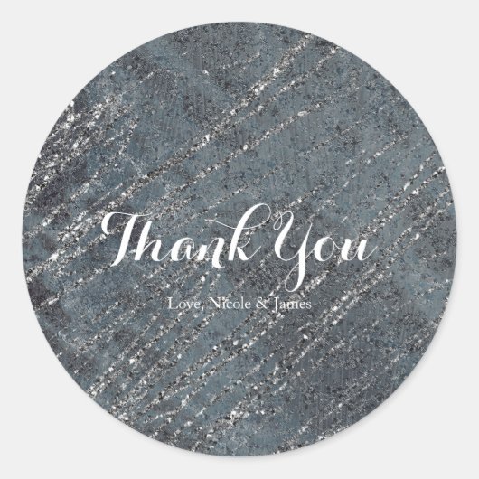 Sticker Rond Vert Noir Gris Marbre Moderne Designer Chic (Devant)