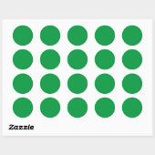 Sticker Rond Vert pâle, Ferme, Vert forestier, (Feuille)