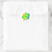Sticker Rond Vert perroquet (Sac)