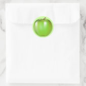STICKER ROND VERT POMME (Sac)