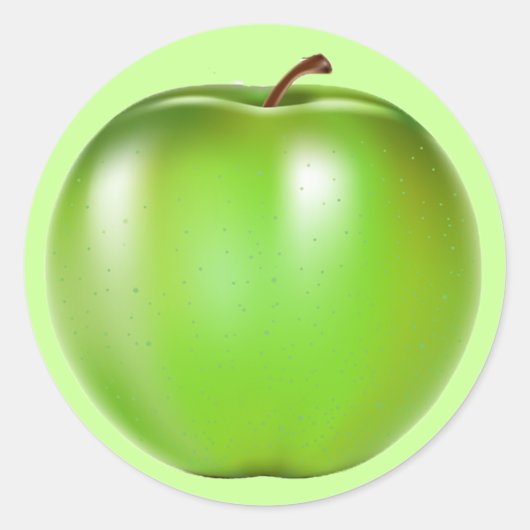 STICKER ROND VERT POMME (Devant)