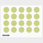 Sticker Rond Vert pomme gris (couleur solide) (Feuille)