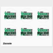 Sticker Rond Vert pour le donateur d'organe (Feuille)