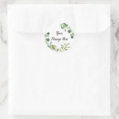 Sticker Rond Vert Rustique (Sac)