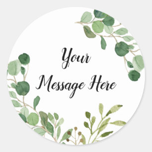 Sticker Rond Vert rustique de la verdure