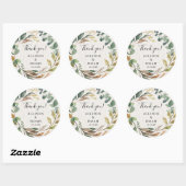 Sticker Rond Vert rustique verdure feuillage faveur botanique (Feuille)