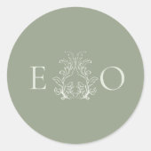 Sticker Rond vert sauge (Devant)