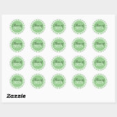 Sticker Rond Vert sauge et blanc Filmstrip Graduation (Feuille)