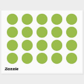 Sticker Rond Vert Soupe de Pois (Feuille)