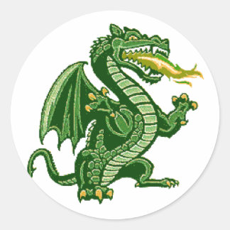 Sticker Rond Vert trait